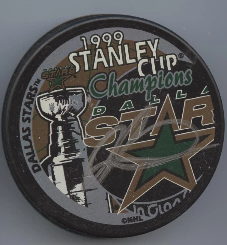 DARRYL SYDOR FIRMADO DALLAS STARS 1999 STANLEY CUP CHAMPS disco de hockey con certificado de autenticidad Foto 1 de 1