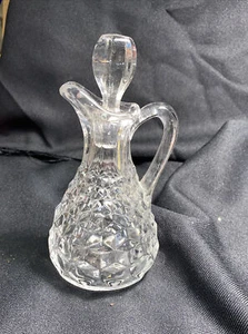 Fostoria American Clear Elegant Glass Crystal Vinegar Oil Cruet w/Stopper - Picture 1 of 6