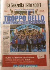 Periódico deportivo italiano GAZZETTA DELLO SPORT 12-07-2021 - Imagen 1 de 11