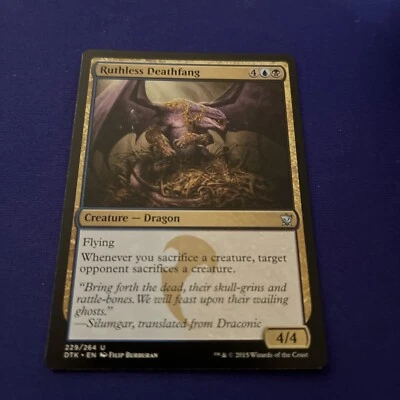 MTG Ruthless Deathfang Dragons of Tarkir 229/264 Regular Uncommon Near Mint NM - Image 1 of 2