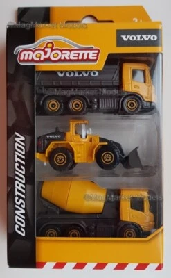MAJORETTE · JUEGO DE 3 VEHÍCULOS VOLVO · SERIE DE CONSTRUCCIÓN · 1:76 · NUEVO Foto 1 de 4