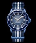 Blancpain X Swatch Scuba Fifty Fathoms Atlantic Ocean Blue Dial Watch So35a100