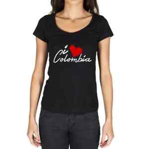 Women's Graphic T-Shirt I Love Colombia Eco-Friendly Limited Edition