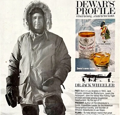 Dewar's 白色标签苏格兰威士忌 Jack Wheeler 1979 年广告酿酒厂 DWK3 — 第 1/2 张图片