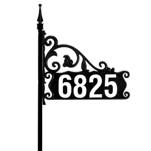 Boardwalk DIY Reflective Lawn Address Sign 48" Post - Picture 1 of 8