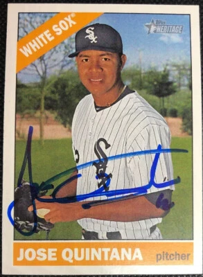 Jose Quintana White Sox 2015 Topps Heritage Signed Autograph Card #396 ~ COA - Image 1 of 4