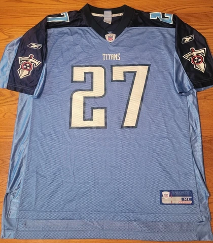 Eddie George Tennessee Titans Football Jersey XL #27 NFL Team On Field Reebok Cover