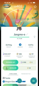 Pokemon Brillante Jangmo-o con BG Encantador - mini P T C 80k Polvo de Estrellas - Imagen 1 de 1