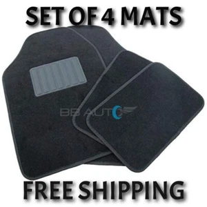 NEW Black 4pc Floor Mats Set Heavy Duty Non Skid Carpet Front Rear for Chevy - Bild 1 von 4