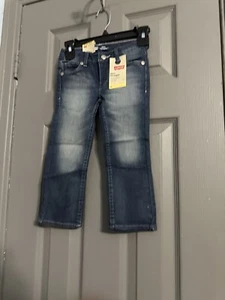 Levi’s Slim Straight Denim Jeans Girls 2T New Retail $38 - Picture 1 of 14