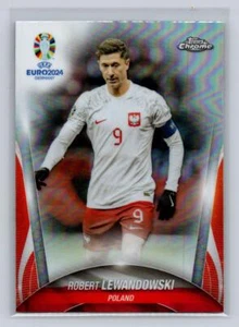 2024 Topps Chrome UEFA Euro #9 Robert Lewandowski -Refractor-Poland - Picture 1 of 2