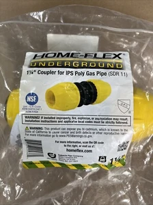 HOME-FLEX 1-1/4 di pollice Accoppiatore tubo gas poli giallo interrato IPS DR 11 - Foto 1 di 1