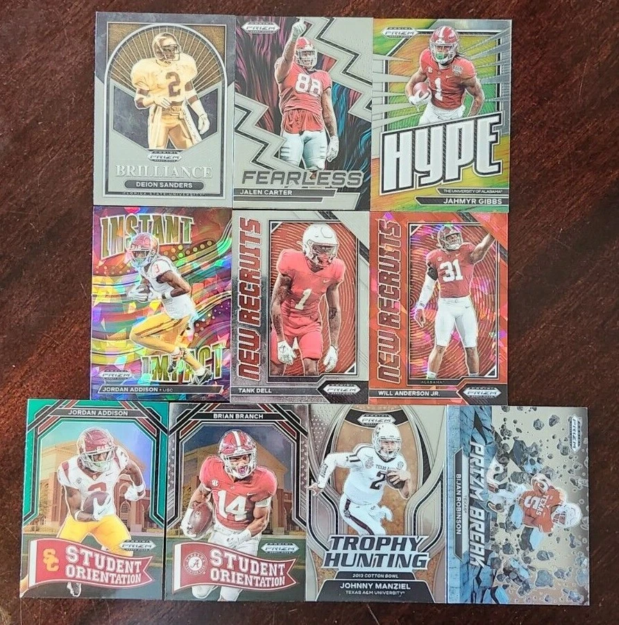 2023 Prizm Draft Football INSERTS with Color Prizms You Pick the Card - Image 1 of 1