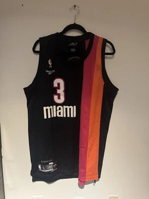 RARE Dwyane Wade - Reebok 2006 Miami Heat "Floridians" Throwback Jersey - L - Image 1 of 4