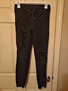 Woman's American Eagle Distressed Stretch Jeans- Size 2 - Picture 1 of 7