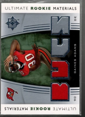 B4217 2007 Ultimate Collection Rookie Materials Silver URMGA Gaines Adams Jersey - Image 1 of 2