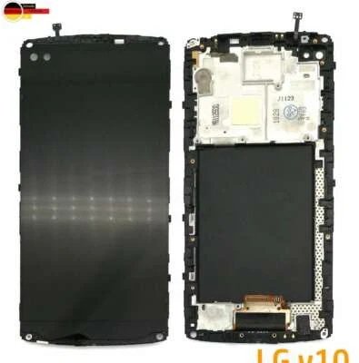 Für LG V10 H960A Display LCD Cover Touchscreen Glas Scheibe Rahmen schwarz DE - Bild 1 von 3