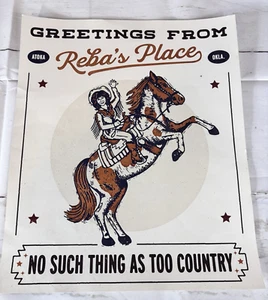 Limited Edition Reba McEntire Reba’s Place Menü Lithographie Poster Druck 17 x 14 - Bild 1 von 5