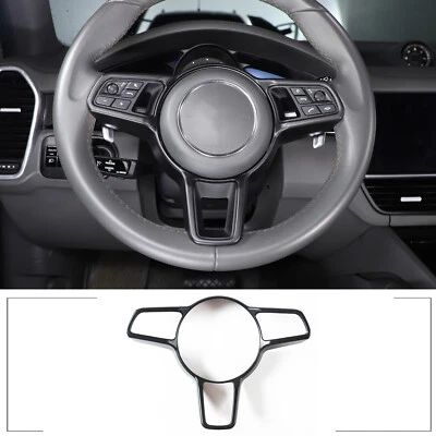 Cubierta de volante negro mate para Porsche Cayenne Panamera 718 911 EE. UU. Foto 1 de 4