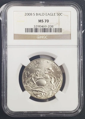 2008-S US Bald Eagle Commemorative Half-Dollar - NGC Graded MS 70 - Image 1 of 4