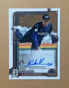 2025 Topps Series 2 #665 Keider Montero Base Rookie Flagship Real One Auto RC SP - Picture 1 of 2