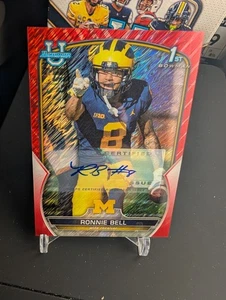 Ronnie Bell Red Shimmer Auto /5 2022 Bowman Chrome U University - Bild 1 von 2