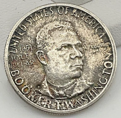 1951 Booker T Washington Silver Half Dollar - Image 1 of 2