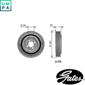 BELT PULLEY CRANKSHAFT TVD1032 FOR OPEL MERIVA/VAN/MPV ASTRA/J/Van/CLASSIC/GTC - Picture 1 of 6