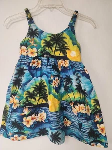KY's Girl's sleeveless Hawaiian Dress Made in Hawaii 100 % Cotton - Size 8 - Picture 1 of 4
