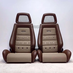 【1 PAIR】AUTHENTIC VINTAGE RECARO LXC RETRO CHECKED 035【CUSTOMS MAY APPLY】 - Picture 1 of 11