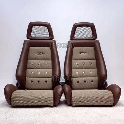 【1 PAIR】AUTHENTIC VINTAGE RECARO LXC RETRO CHECKED 035【CUSTOMS MAY APPLY】 - Image 1 of 4