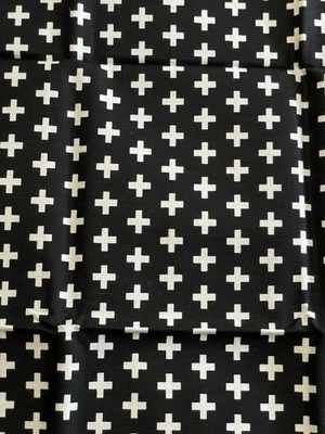 Remix Black White Geometric Robert Kaufman Cotton Quilt Fabric 13 In x 42 In - Image 1 of 4