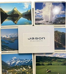 Jason Placemats (Set Of 6) New Zealand Scenic Scenes Cork Back w/ Original Box - Picture 1 of 8