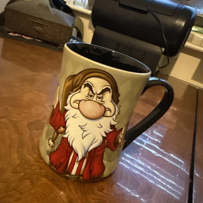 Disney Parks Grumpy I Hate Mornings Coffee Mug Cup Snow White 7 Dwarfs Oversize - Image 1 of 3