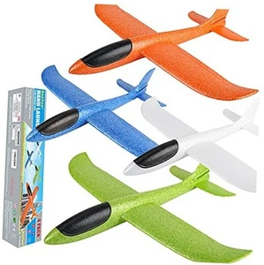 4 Pack Airplane/Flying Toys, 17.5" Large Throwing Foam Plane/Gliders, 2 - Picture 1 of 7