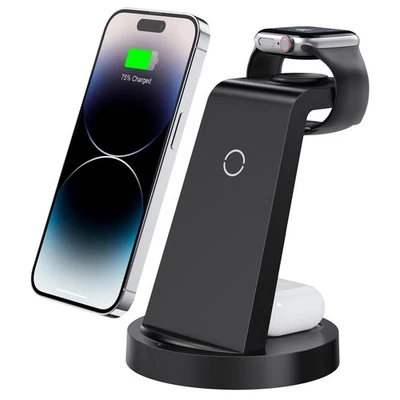 3 in 1 Charging Station for iPhone, Wireless Charger for iPhone 17 16e 16 15 ... - Image 1 of 4