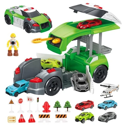 Auto Spielzeug18 in 1 Transport Flugzeug Kinder Spielzeug 3 4 5 6 JahreLernsp... - Bild 1 von 4