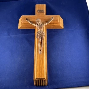 Crucifix Cross Jesus God INRI Catholic Candles Holy Water Bottle Beveled 13 inch - Picture 1 of 10