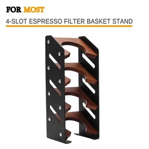 4-Slot Espresso Portafilter Filter Basket Stand Holder For 58mm Espresso Machine - Picture 1 of 10