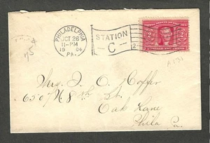 #324 1904 2c LOUISIANA PURCHASE PHILADELPHIA,PA COVER - Picture 1 of 1