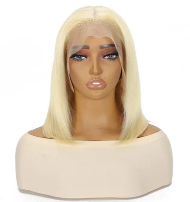 360 Hd Lace Wigs Frontal Brazilian Hair 100% Virgin HumanHair Bob Wig 10 Inches - Image 1 of 2