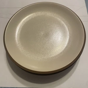 (4) Dansk Santiago Essteller 10-1/4" Beige Creme Weiß mit Braunen Kanten Matt - Bild 1 von 4