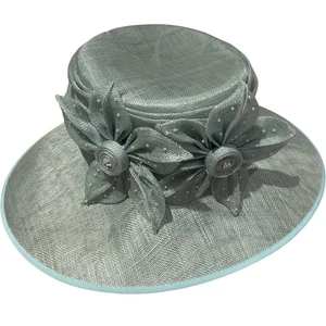 Nigel Rayment Fascinator Women's One Size Green Floral Mesh Hat - Picture 1 of 16