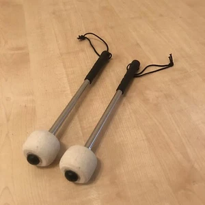 BASS DRUM BEATERS PAIR MALLET SUIT MARCHING BAND, PIPE BAND MILITARY, STICK 2 - Picture 1 of 17