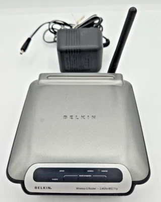 UNTESTED Belkin F5D7230-4 54 Mbps 4-Port 10/100 Wireless G Router, Powers Up - Image 1 of 4