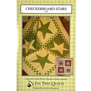 Checkerboard Stars Quilt PATTERN #108 by Joanna Figueroa for Fig Tree Quilts - Picture 1 of 6