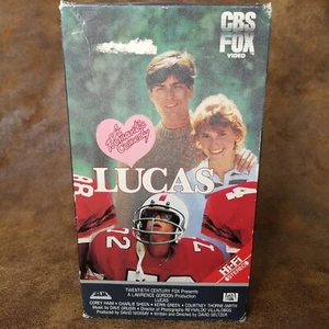 LUCAS (1986 VHS NTSC CBS Fox) Corey Haim Charlie Sheen Courtney Thorne Smith - Picture 1 of 3