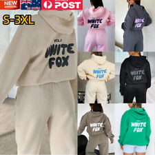 White Fox Boutique Hoodies Tracksuit Set Sweatshirt Sweatpants Womens 2PCS AU