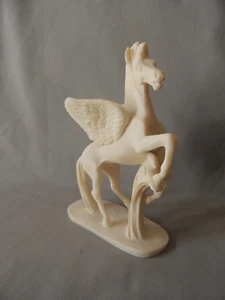Greek alabaster statue Pegasus mythological winged horse - Picture 1 of 8
