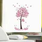  Rosa Schmetterlinge Baum Wandaufkleber Vinyl abnehmbare Kunst Wandtattoos für